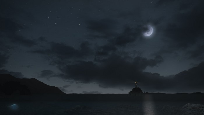 Final Fantasy XIV A Realm Reborn Sea Night Lighthouse
