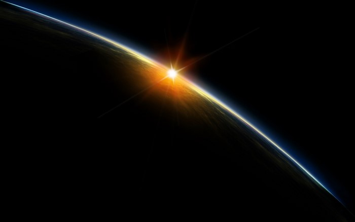 Earth sunrise from space