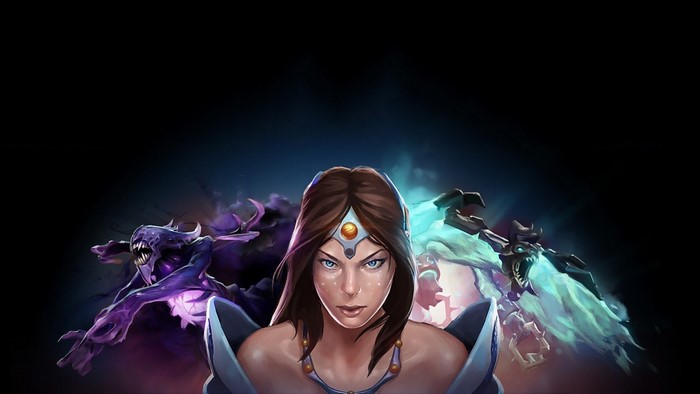 Mirana and creatures from Dota 2