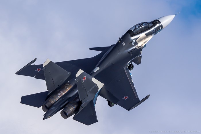 Russian Su-35 fighter jet in flight