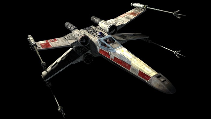 Star Wars X-Wing Fighter in Space