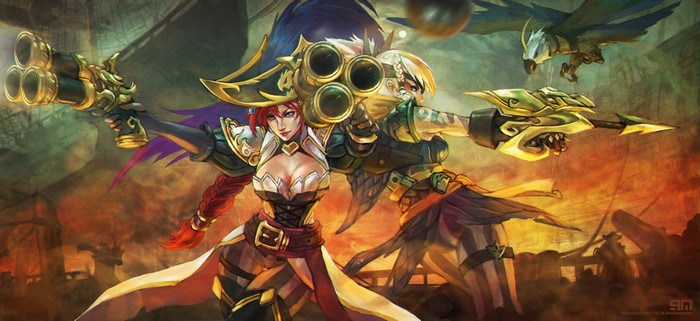 Miss Fortune and Quinn from League of Legends