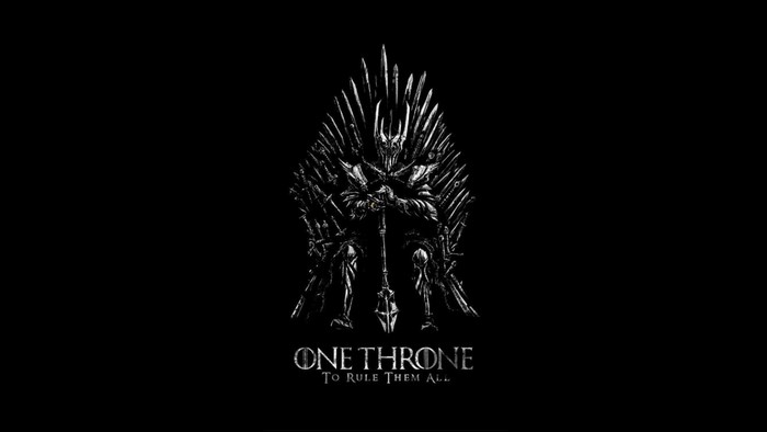 Sauron on the Iron Throne from Game of Thrones