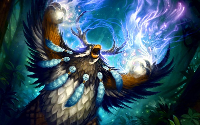 Avian creature casting magic in World of Warcraft