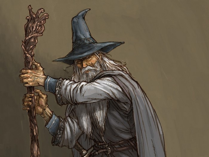 Gandalf the wizard from The Lord of the Rings artwork