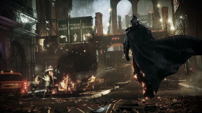 Batman from Batman: Arkham Knight in Gotham City