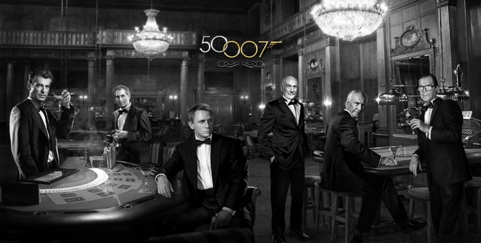 James Bond Actors in a Casino