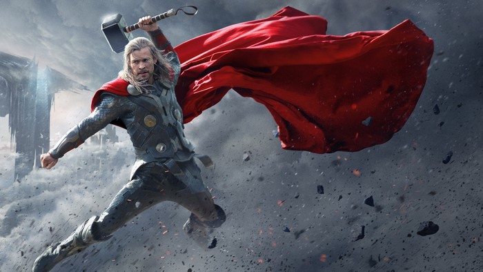 Thor from Marvel with Mjolnir
