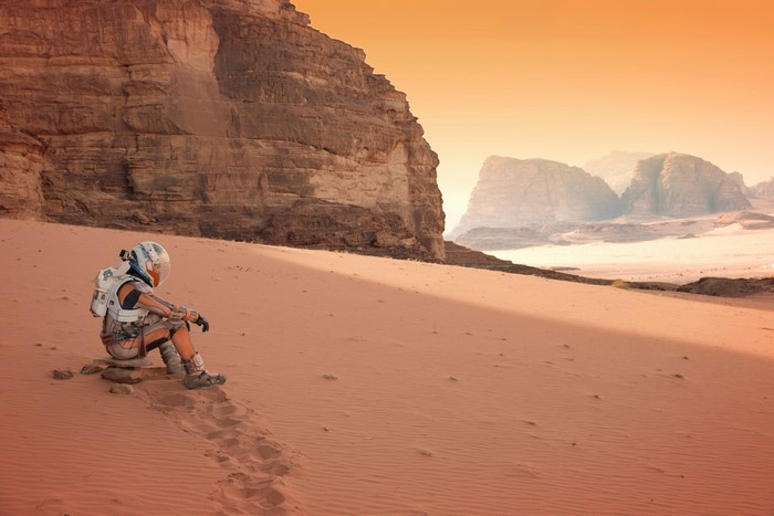 Astronaut sitting on Mars from The Martian