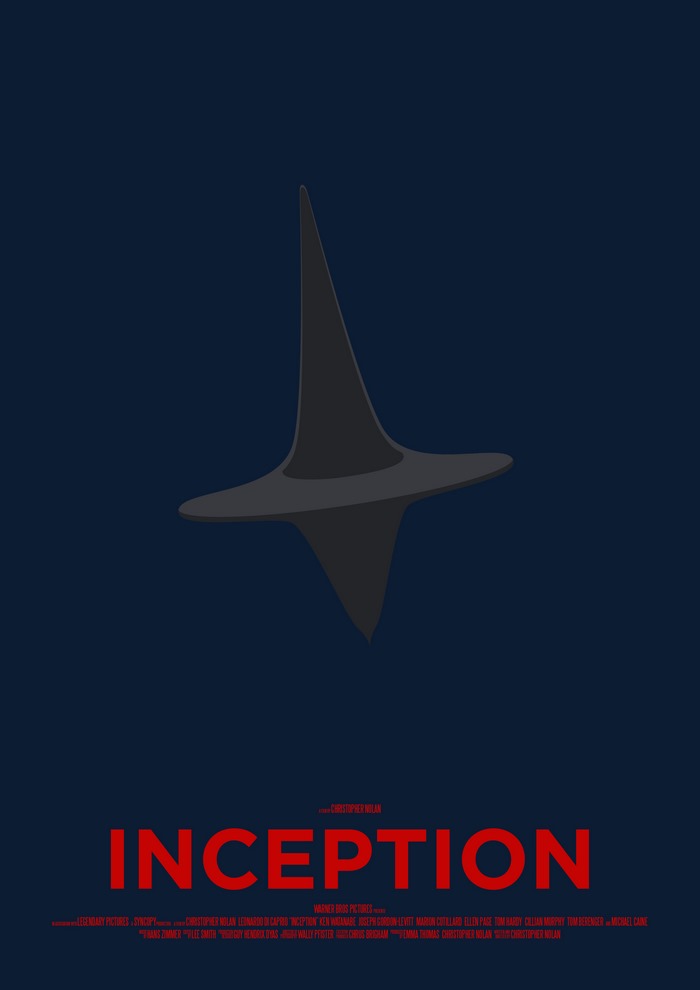 Inception movie poster with spinning top