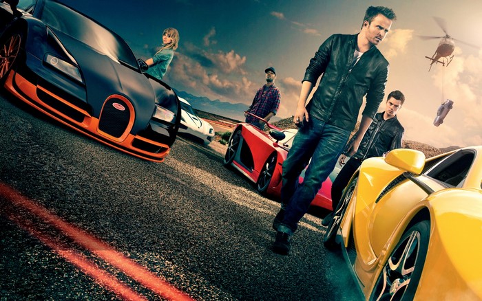 Need for Speed Movie with Aaron Paul and Bugatti
