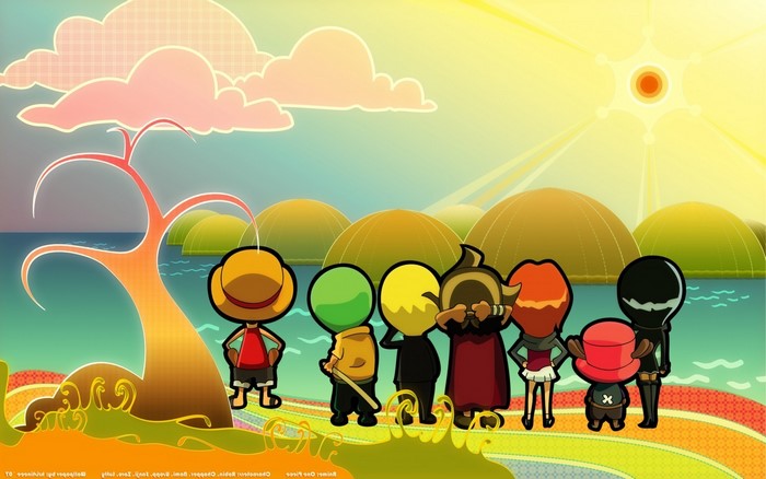 One Piece Crew Watching Sunset