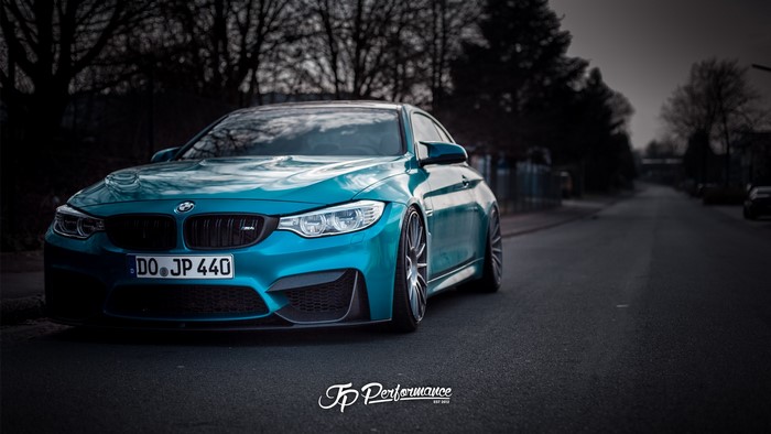Blue BMW M4 Coupe with JP Performance Tuning