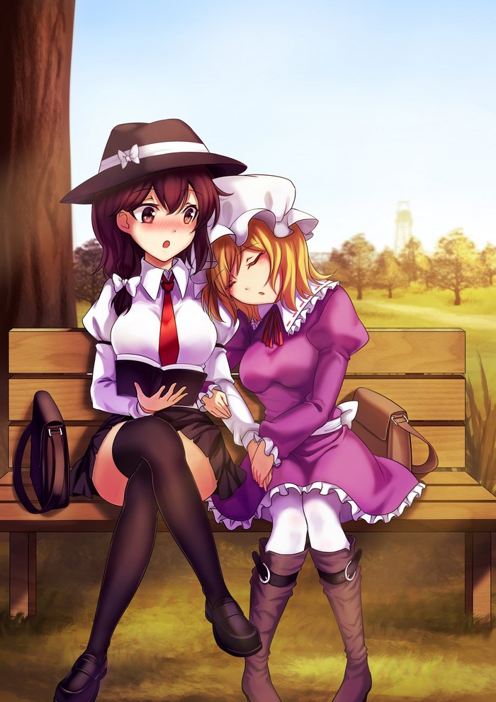 Maribel Hearn and Usami Renko from Touhou