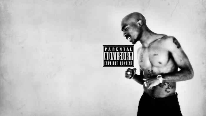 2Pac Makaveli Black and White Portrait