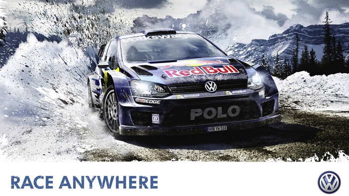 Volkswagen Polo WRC Rally Car in Snow