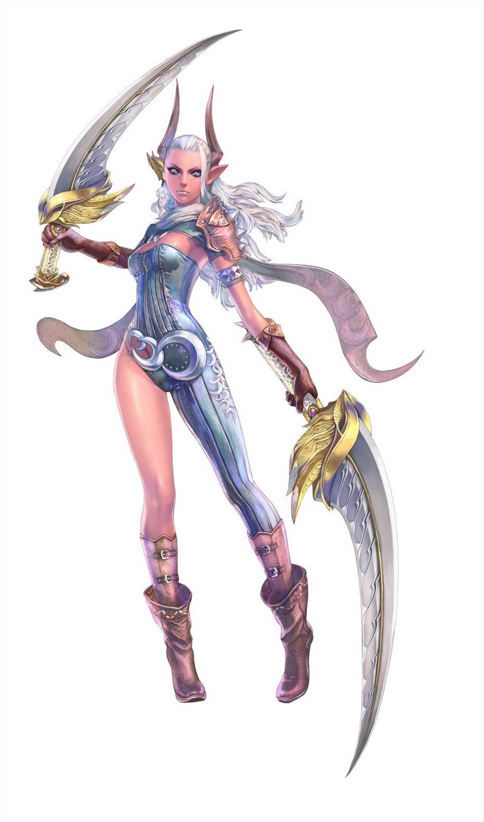 Castanic warrior with two swords from Tera Online