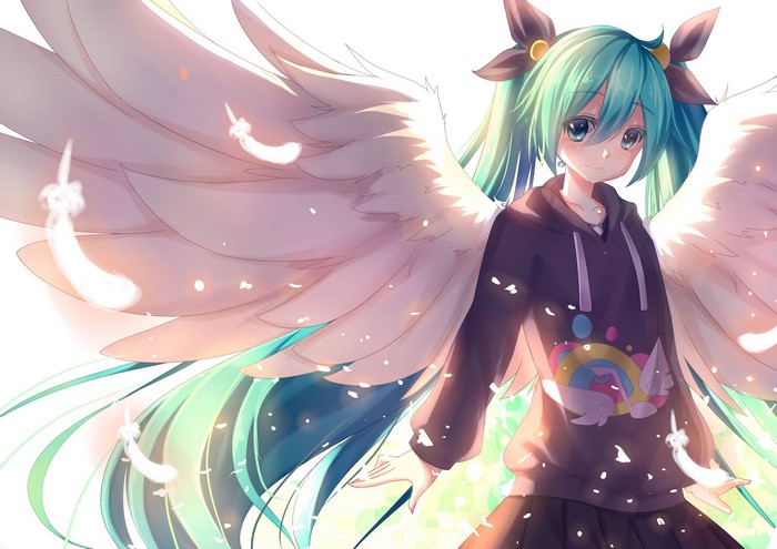 Hatsune Miku with Angel Wings