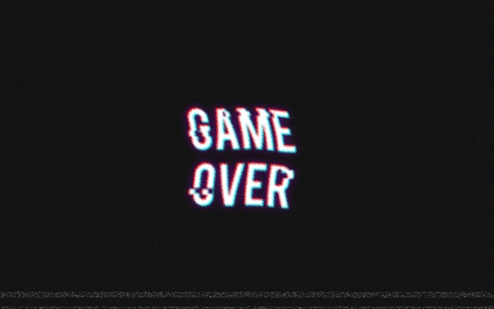 Game Over Glitch Text