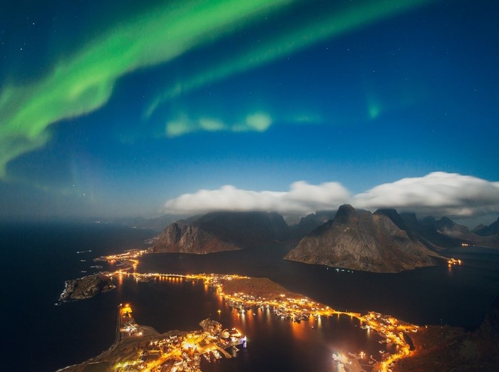 Aurora Borealis over Lofoten Islands, Norway