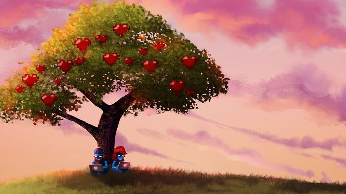 Monstercat Pegboard Nerds under heart tree