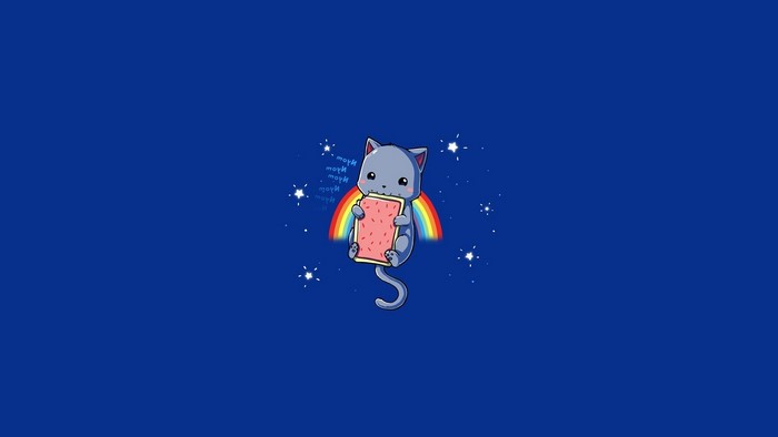 Nyan Cat with Rainbow and Stars