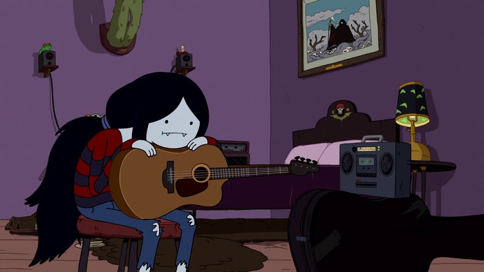 Marceline the Vampire Queen from Adventure Time playing guitar