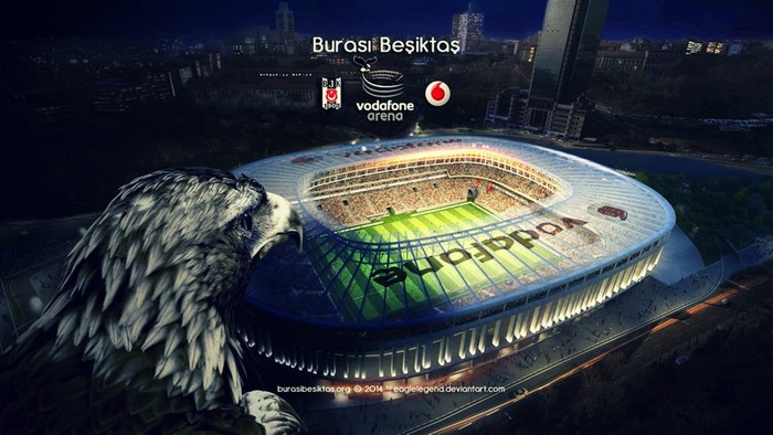 Vodafone Arena, Beşiktaş, Istanbul, Turkey with Eagle