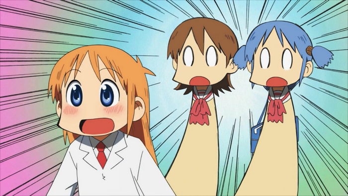 Nichijou: Yuuko, Mio, and Hakase