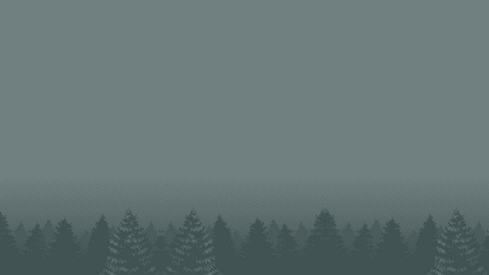 Pixel art forest with trees and sky