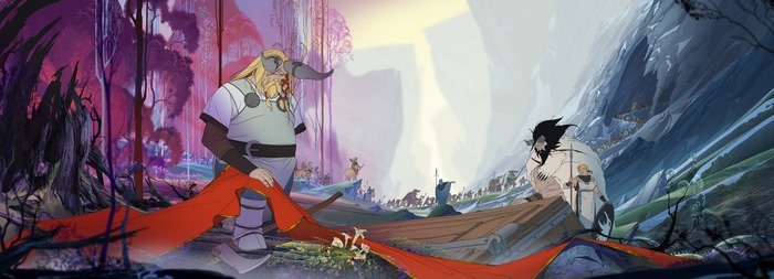 The Banner Saga artwork with Viking characters