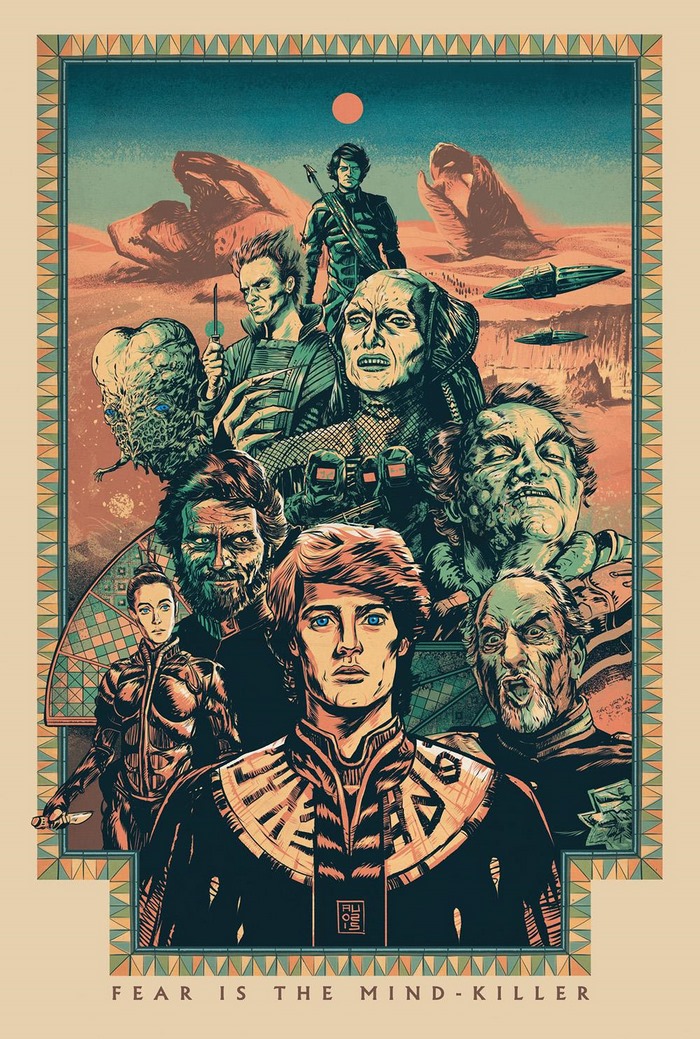 Dune Movie Poster with Characters