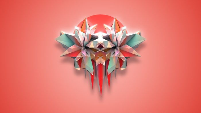 Abstract geometric artwork with facets