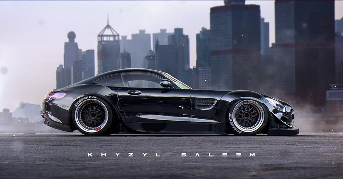Black Mercedes-AMG GT tuned by Khyzyl Saleem