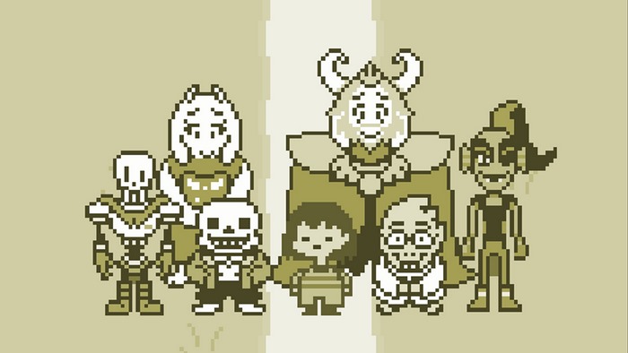 Undertale characters pixel art
