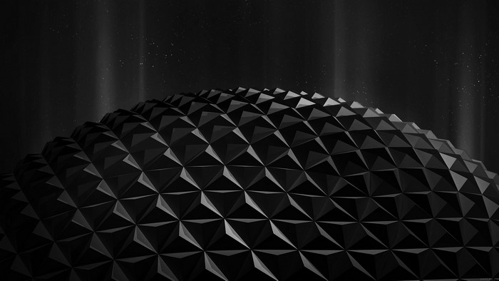 Abstract monochrome 3D geometric sphere