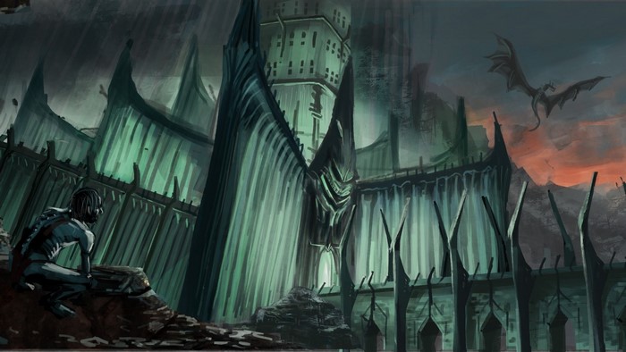 Nazgûl and Gollum in Minas Morgul