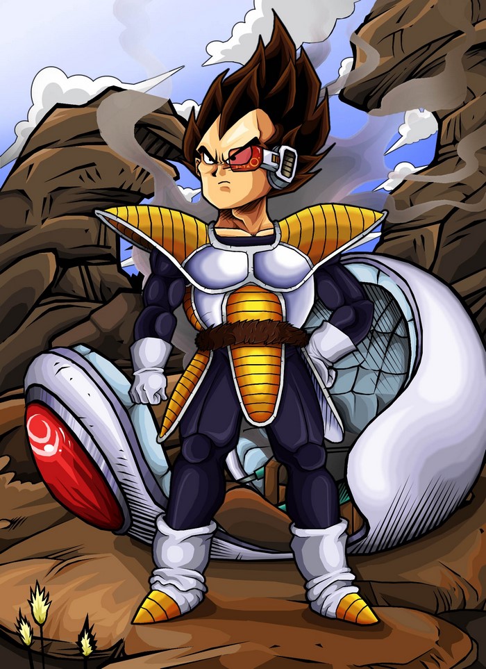 Vegeta from Dragon Ball Z in battle armor
