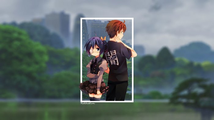 Rikka Takanashi and Yuuta Togashi from Chuunibyou demo Koi ga Shitai