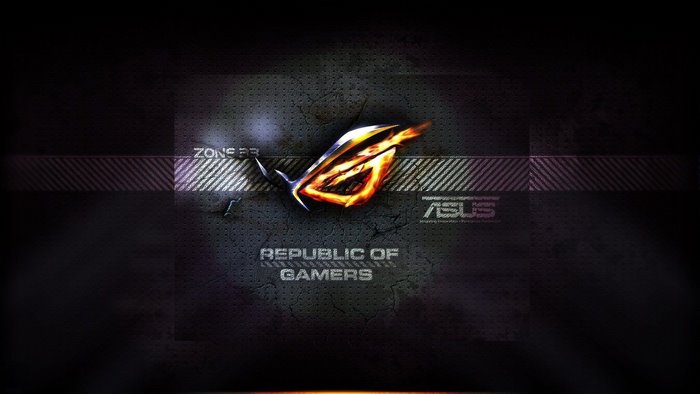 ASUS Republic of Gamers logo and text