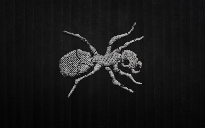 The Prodigy ant logo on a black background
