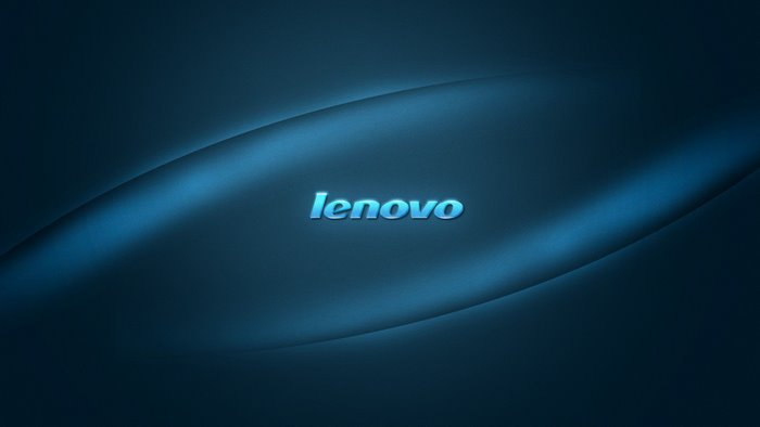 Lenovo logo on a dark blue background