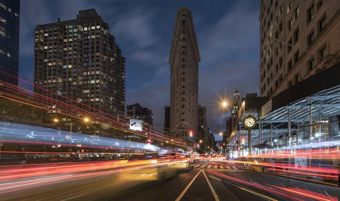 Flatiron Building at Night, New York City