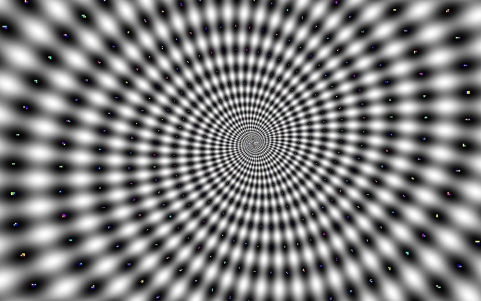 Psychedelic optical illusion spiral