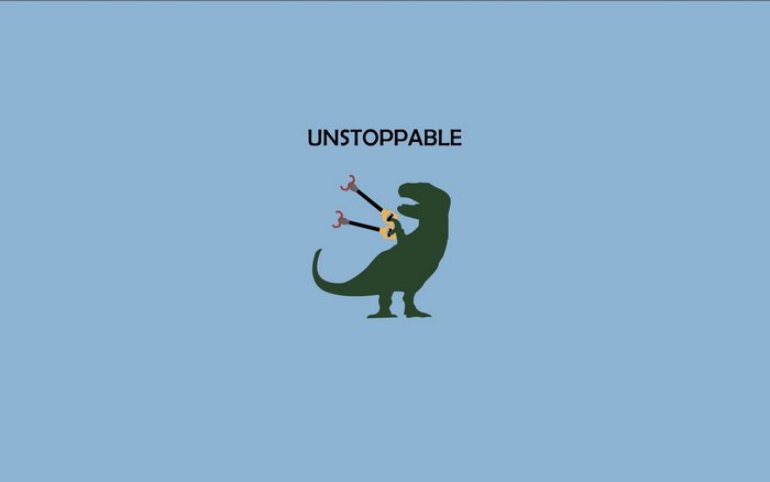 Unstoppable Tyrannosaurus Rex with robotic arms