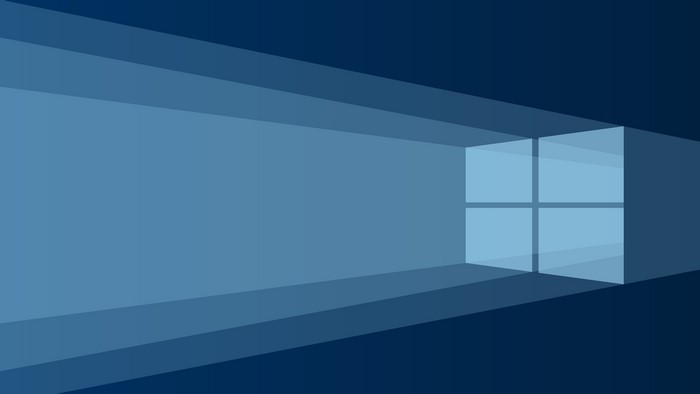 Windows 10 logo with light beams