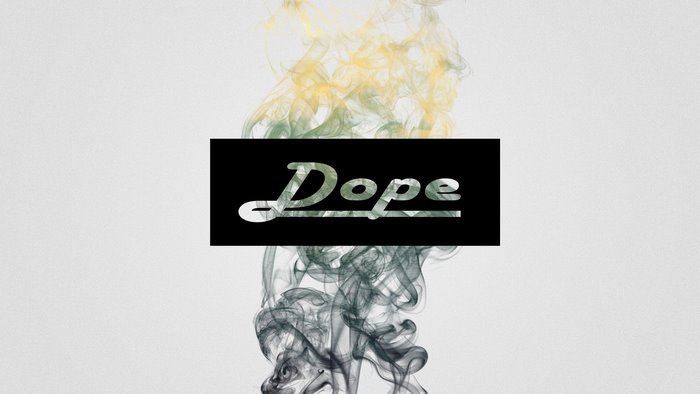 Dope text with smoke effect