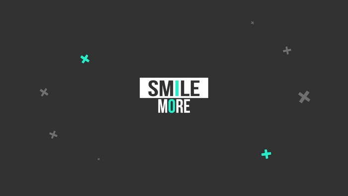 Minimalist "Smile More" Text Graphic