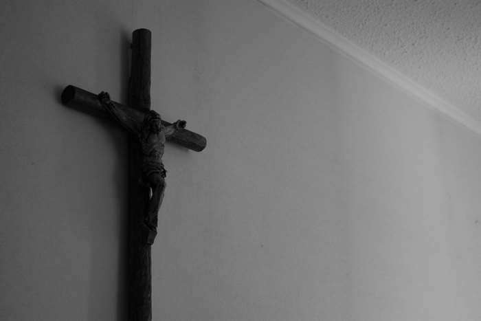 Crucifix with Jesus on a wall