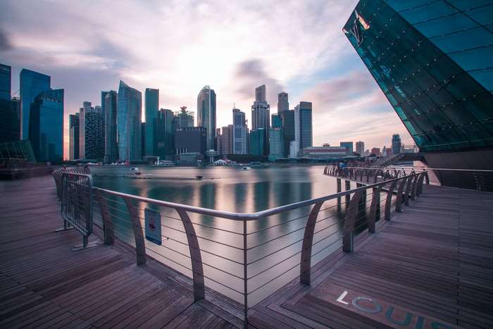 Singapore Skyline at Dusk with Modern Architecture